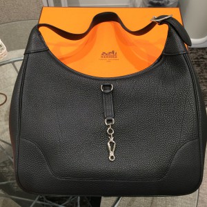 エルメス トリム31 黒 トゴ SV金具 G刻印