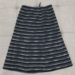 シャネル スカート 黒/白 ツイード #36 02A