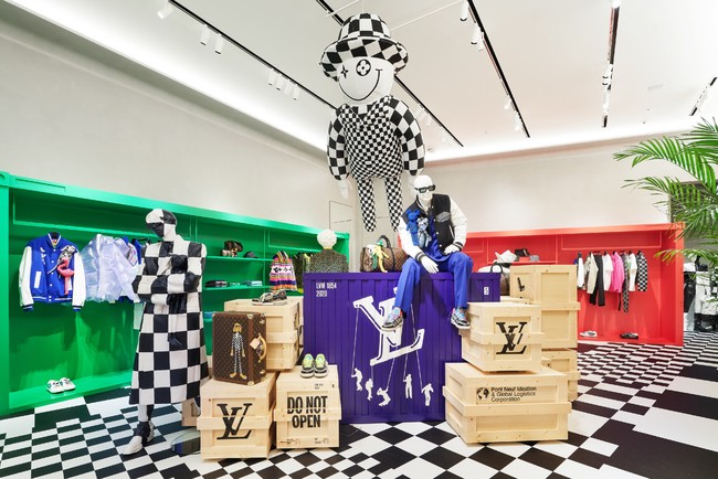 ルイ・ヴィトン 渋谷メンズ店、2021春夏メンズコレクション仕様のウィンドウとポップアップスペースが登場