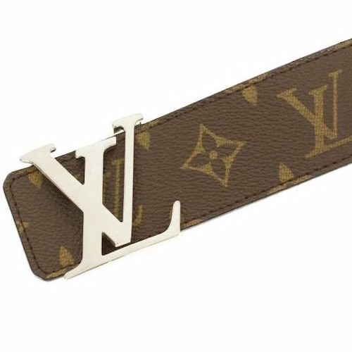 シンプルでおしゃれ LV ルイヴィトン ベルト モノグラム 太 ブラウン