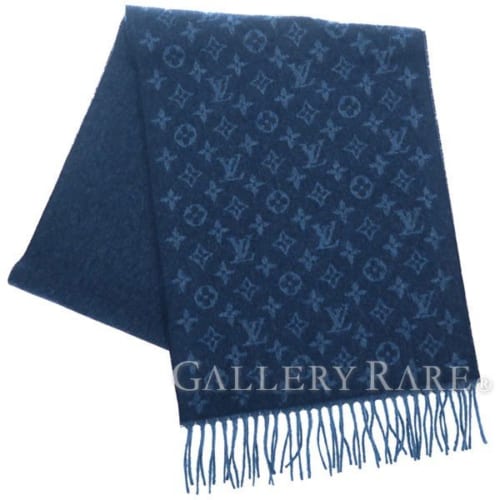 LOUIS VUITTON マフラーELEGANT BLUE COLOR 美品