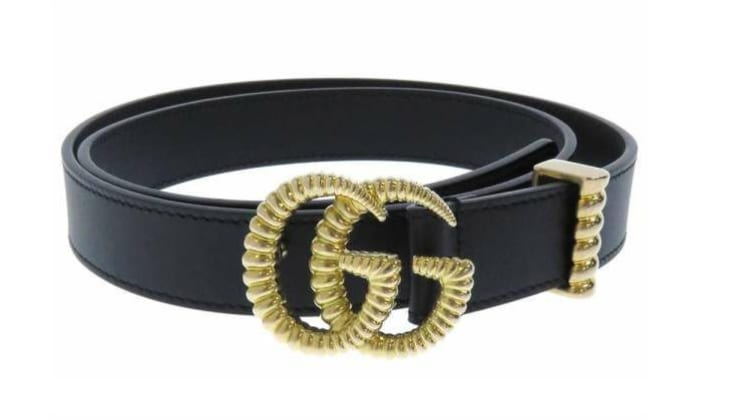 販売店舗 【極美品】GUCCI ベルト 黒 インターロッキング GG ゴールド