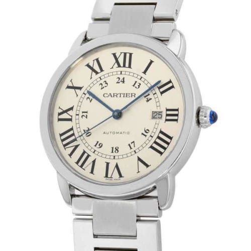 カルティエ ロンドソロ ドゥ カルティエ W6701011 Cartier 腕時計 ウォッチ シルバー文字盤 安心保証