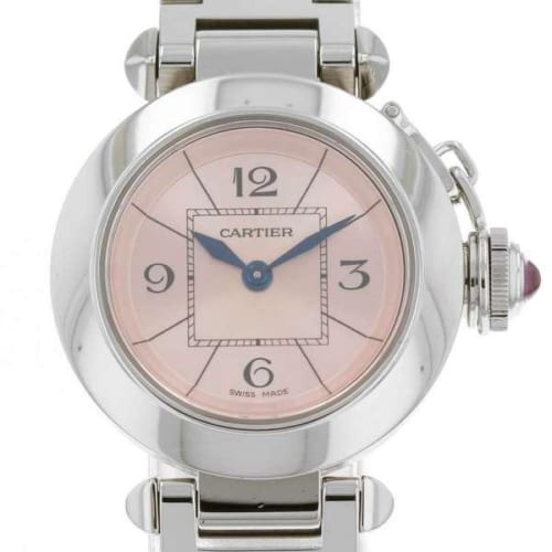 カルティエ ミスパシャ レディース W3140026 Cartier 腕時計 ウォッチ ピンク文字盤 安心保証