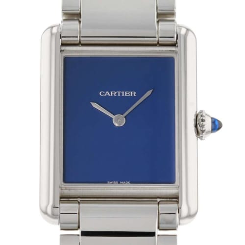 カルティエ タンク マストLM WSTA0055 Cartier 腕時計 ネイビー文字盤 【安心保証】