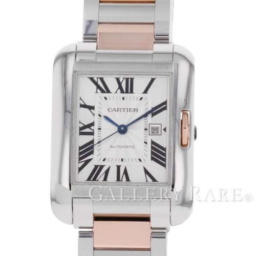 カルティエ タンクアングレーズ LM SS/K18ピンクゴールド W5310007 Cartier 腕時計 メンズ