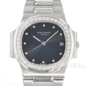 パテックフィリップ ノーチラス 11Pダイヤ ダイヤベゼル プラチナ950 3800/3 PATEK PHILIPPE 腕時計 ウォッチ 黒デイト