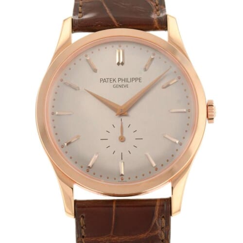 パテックフィリップ カラトラバ K18PG 5196R-001 PATEK PHILIPPE 腕時計 シルバー文字盤 【安心保証】