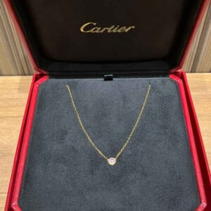 カルティエ サフィール レジェ 1Pピンクサファイアネックレス K18ピンクゴールド