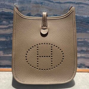 エルメス エブリンTPM サングルカヴァル エトゥープ トリヨンクレマンス シルバー金具 W刻印