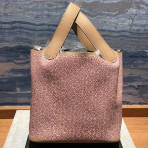 エルメス ピコタンロックPM ラッキーデイジー チャイ/ローズ/ホワイト スイフト シルバー金具 U刻印