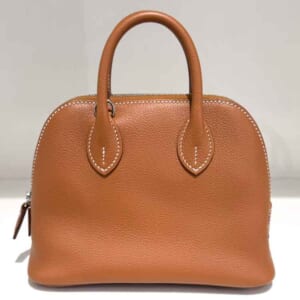 エルメス ボリード1923 ミニ ゴールド/ブルーフランス エバーカラー シルバー金具