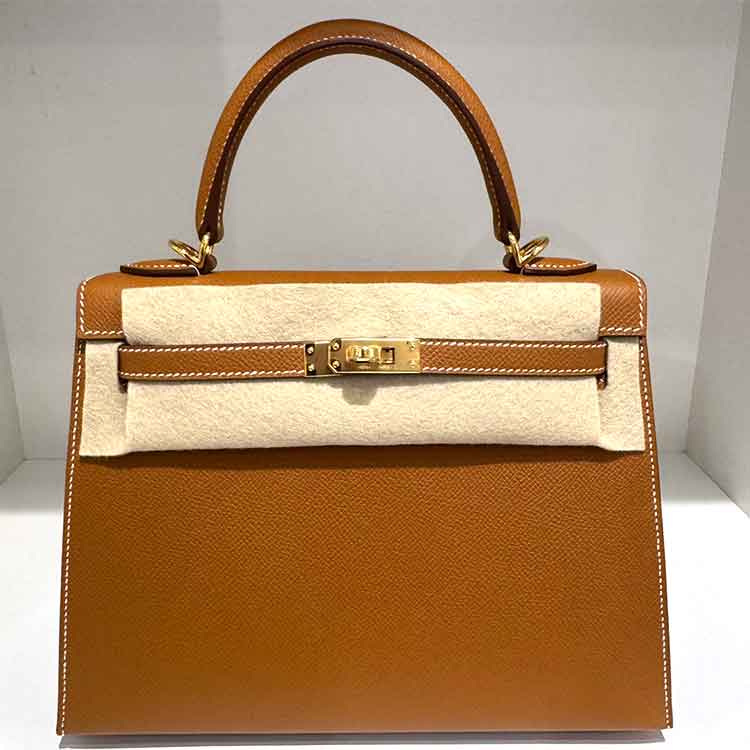 エルメス ケリー25 セリエ(外縫い) ゴールド エプソン ゴールド金具 K刻印