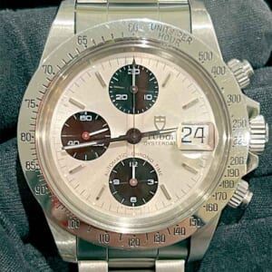チュードル クロノタイム オイスターデイト 40mm シルバー/ブラック文字盤 ss 79180