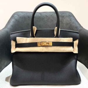 エルメス バーキン30 黒 トゴ ゴールド金具 W刻印