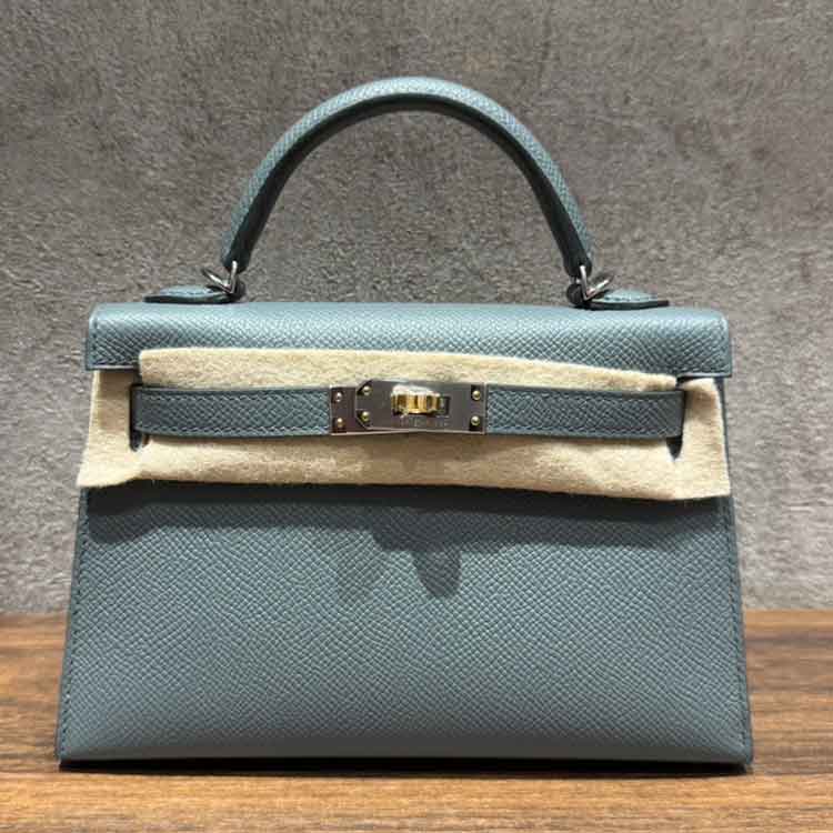 エルメス ミニケリードゥ ヴェールアマンド エプソン エレクトラム金具 K刻印