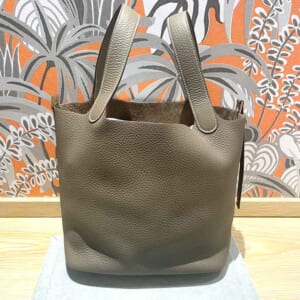 エルメス ピコタンロックMM エトゥープ トリヨンクレマンス ゴールド金具 W刻印