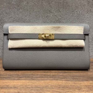 エルメス ケリーウォレット ロング トゥーゴー グリエタン エプソン ゴールド金具 K刻印