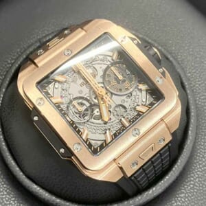 ウブロ スクエア・バン ウニコ キングゴールド 42mm スケルトン K18/ラバー 821.OX.0180.RX