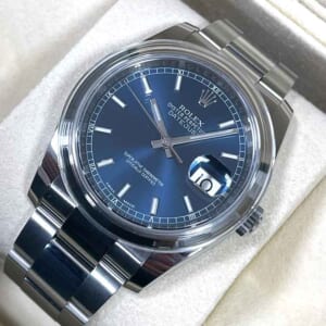 ロレックス デイトジャスト 36mm ブルー文字盤 SS オイスター 116200