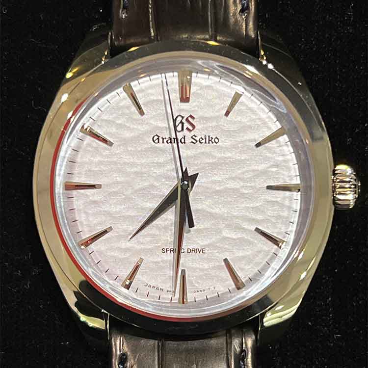 セイコー グランドセイコー エレガンス コレクション 御神渡り 38.5mm ブルー文字盤 SS/クロコダイル SBGY007