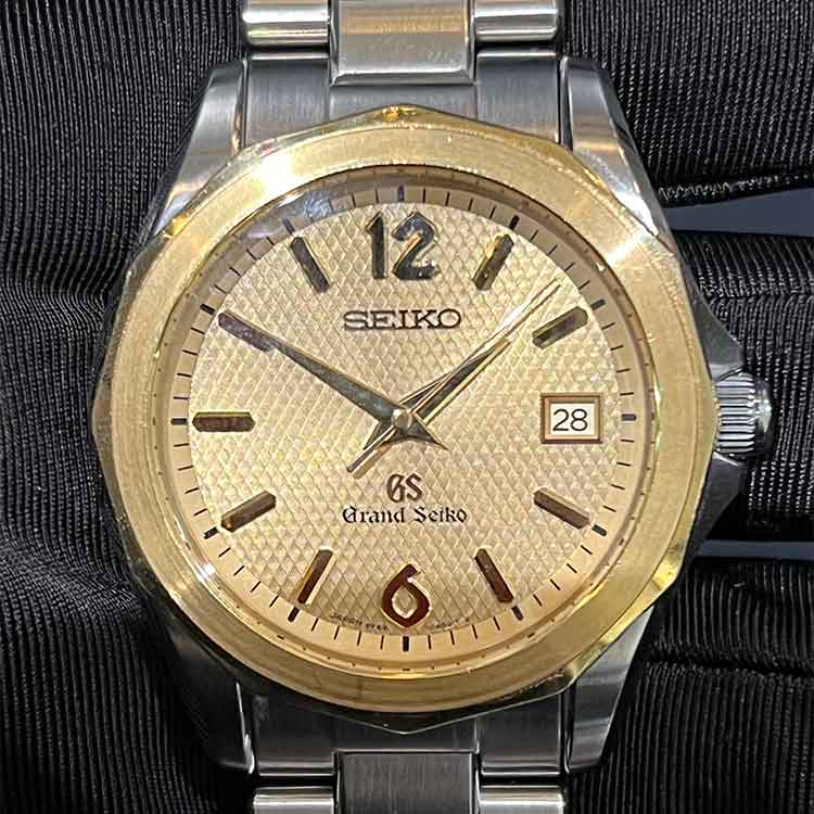 セイコー グランドセイコー 9F 39mm シャンパン文字盤 18Kイエローゴールド/SS SBGX036