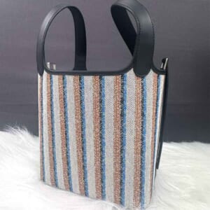 エルメス ピコタンロックPM クーベルチュール ブラック/エクリュ/フォーヴ/ブルーザンジバル/シルバー金具 トワルアッシュ/スイフト W刻印