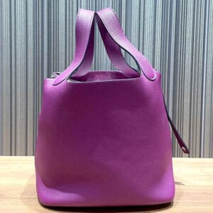 エルメス ピコタンロックMM アネモネ トリヨンモーリス シルバー金具 D刻印