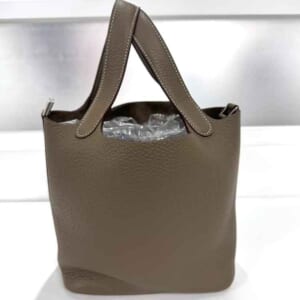 エルメス ピコタンロックPM エトゥープ トリヨンクレマンス シルバー金具 W刻印