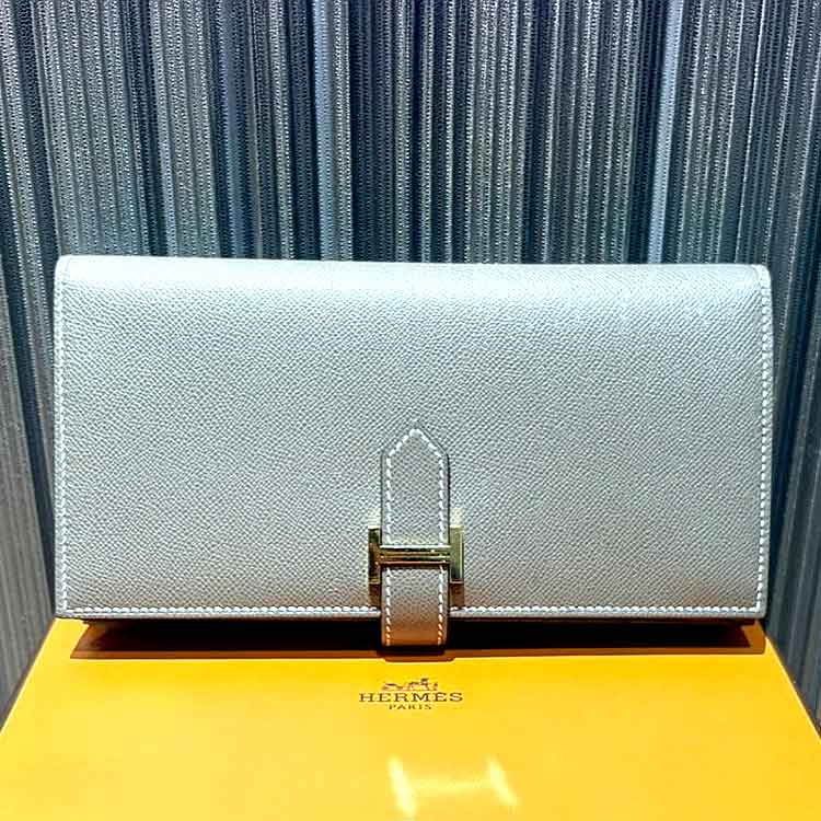 エルメス ベアンスフレ エトゥープ ヴォーマダム ゴールド金具 B刻印