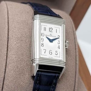 ジャガー・ルクルト レベルソ ワン デュエットムーン 20mm シルバーグレー/ミッドナイトブルー SS/レザー Q3358420/201.8.D2