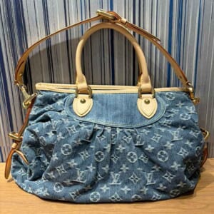 ルイ・ヴィトン モノグラム・デニム ネオ・カヴィMM ブルー ゴールド金具 M95349