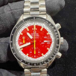 オメガ スピードマスター ミハエル・シューマッハ 39mm レッド文字盤 SS 3510.61