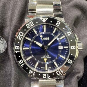 オリス アクイス GMT デイト 43.5mm ブルー文字盤 SS 01.798.7754.4135