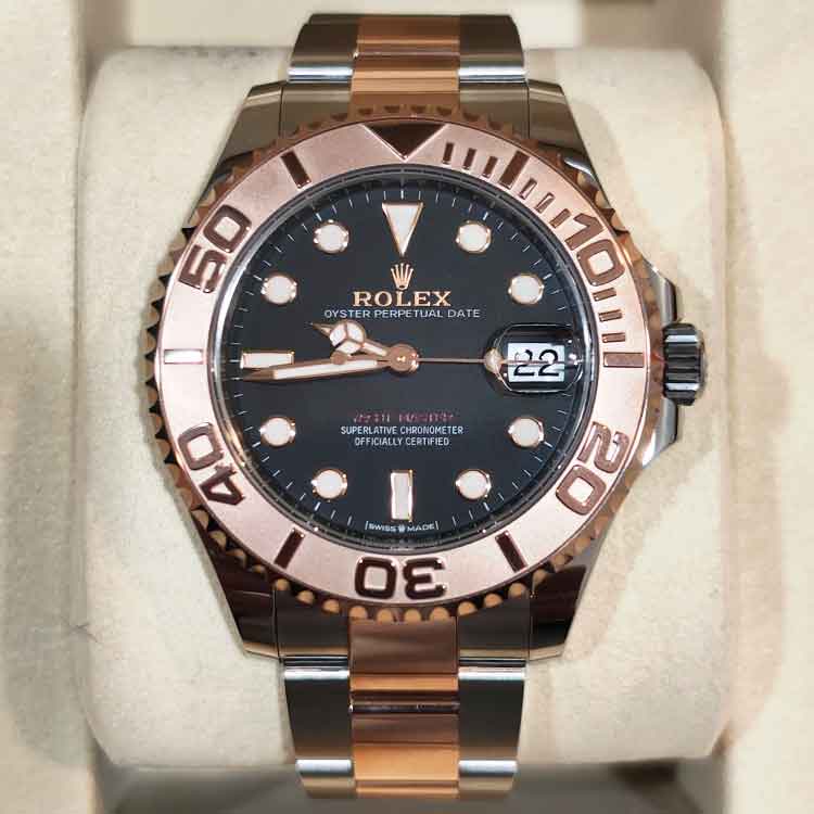 ロレックス ヨットマスター 37mm ブラック SS/K18ピンクゴールド オイスター 268621 ランダム