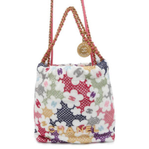 シャネル CHANEL22 レースパッチワーク チェーンハンドバッグ