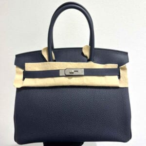 エルメス バーキン30 ブルーニュイ トゴ シルバー金具 Z刻印