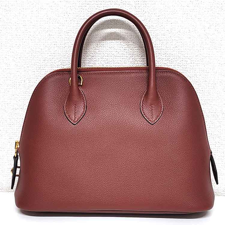 エルメス ボリード1923 25 ルージュアッシュ エバーカラー ゴールド金具 W刻印