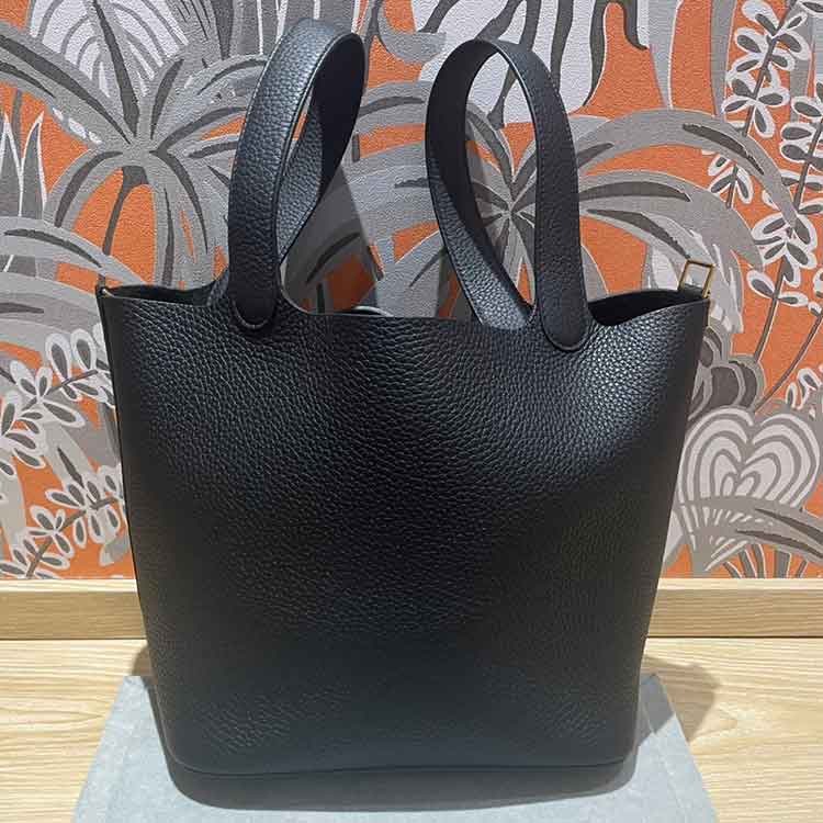 エルメス ピコタンロックMM トリヨンクレマンス 黒 ゴールド金具 K刻印
