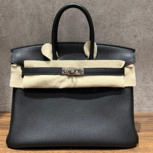 エルメス バーキン25 黒 トゴ シルバー金具 Y刻印