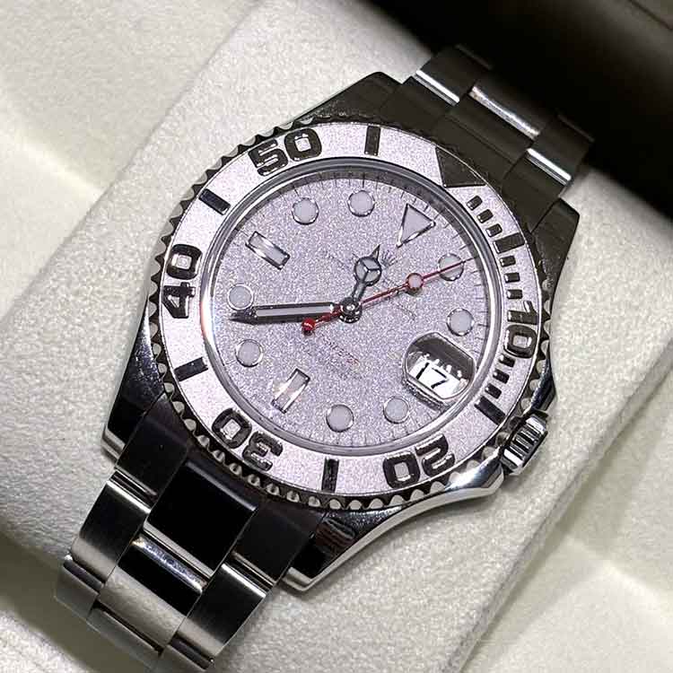 ロレックス ヨットマスター 34mm シルバー SS/PT950 オイスター G番