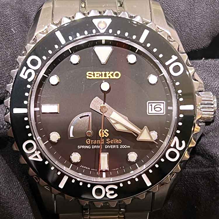 セイコー グランドセイコー スポーツコレクション ダイバーズ 44mm ブラック文字盤 Ti SBGA031