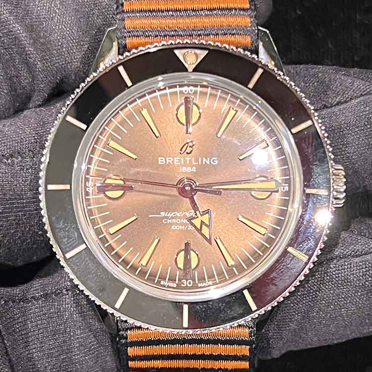ブライトリング スーパーオーシャン ヘリテージ 57 42mm ブラック文字盤 SS/ファブリック A103700370