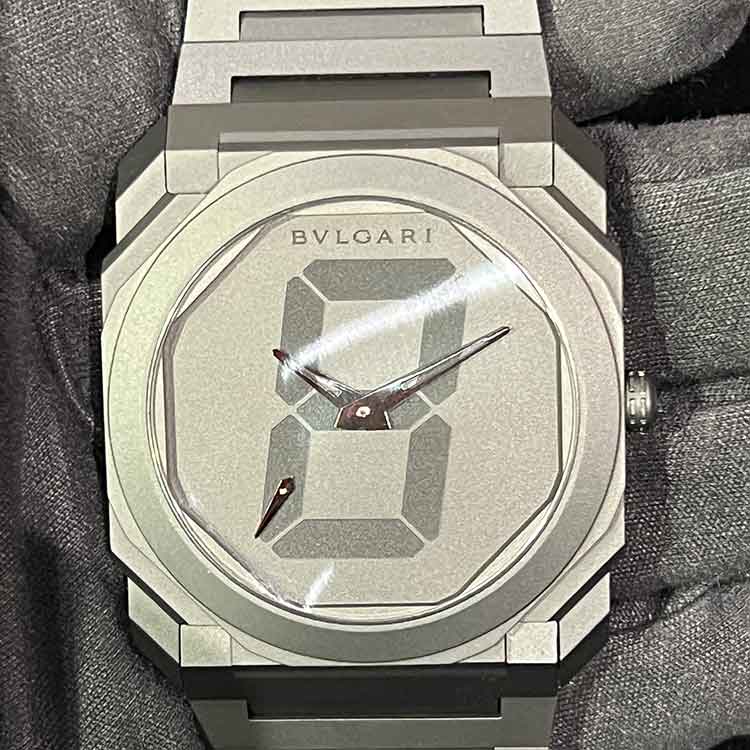 ブルガリ オクト フィニッシモ 宮島達男 日本限定モデル 40mm グレー文字盤 103563