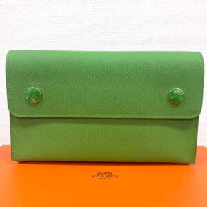 エルメス ナップ トゥ ゴー ヴェールユッカ エプソン シルバー金具 B刻印