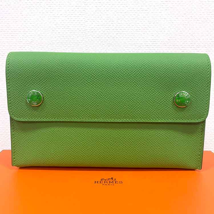 エルメス ナップ トゥ ゴー ヴェールユッカ エプソン シルバー金具 B刻印