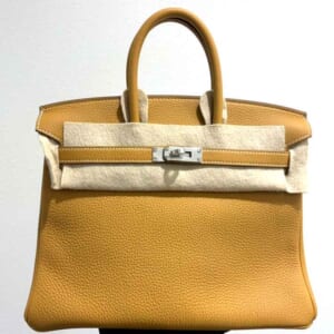 エルメス バーキン25 ナチュラルサブレ トゴ シルバー金具 K刻印