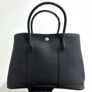 エルメス ガーデンパーティTPM 黒 ネゴンダ シルバー金具 K刻印