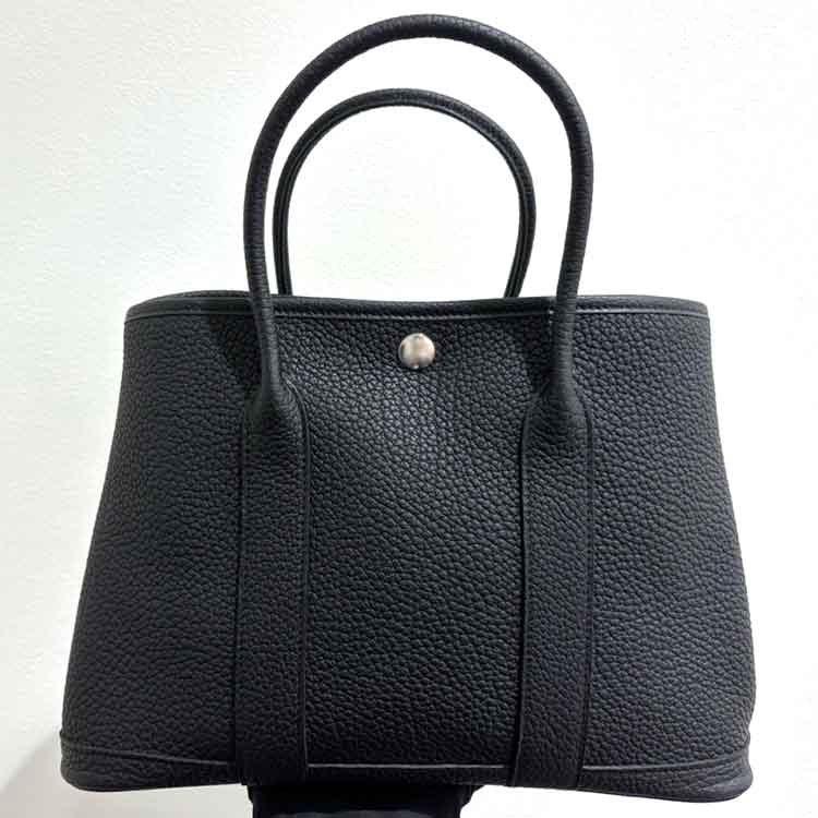 エルメス ガーデンパーティTPM 黒 ネゴンダ シルバー金具 K刻印