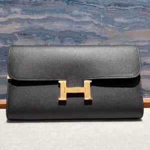 エルメス コンスタンスロング トゥーゴー 黒 エプソン ゴールド金具 K刻印